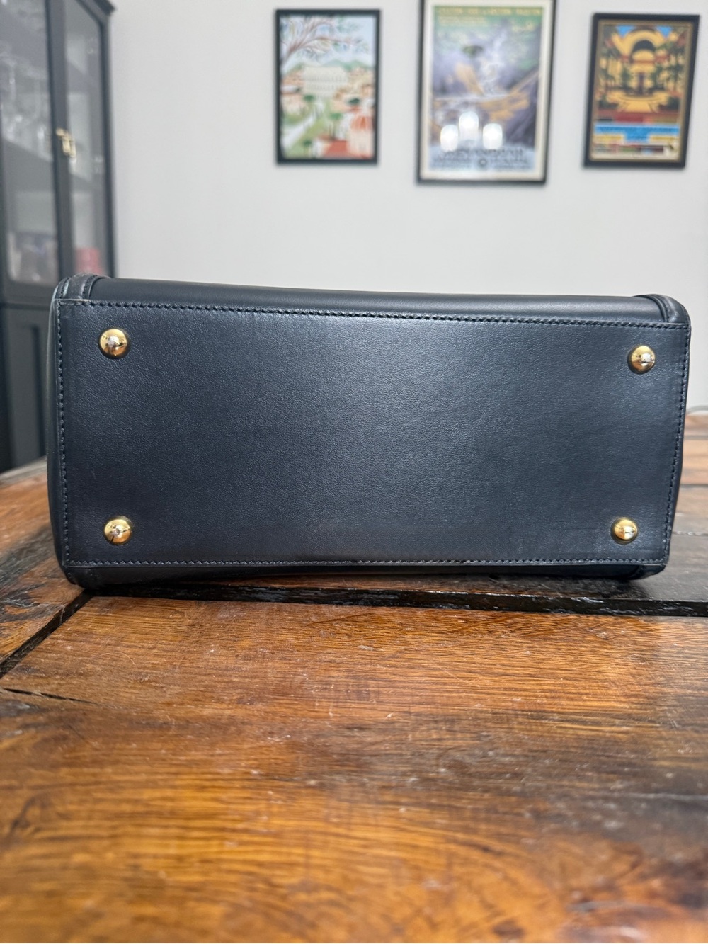 DeMellier Paris MIDI Black Satchel with Gold Hardware - Picture 14 of 14